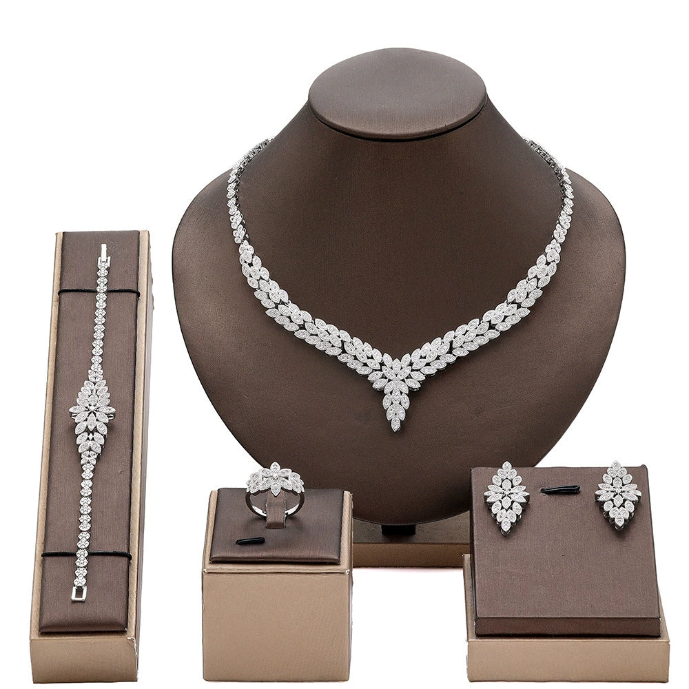 Alevirra Bria Jewelry Set | Alloy with Cubic Zirconia