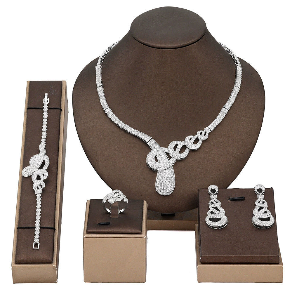 Alevirra Jora Jewelry Set | Alloy with Cubic Zirconia