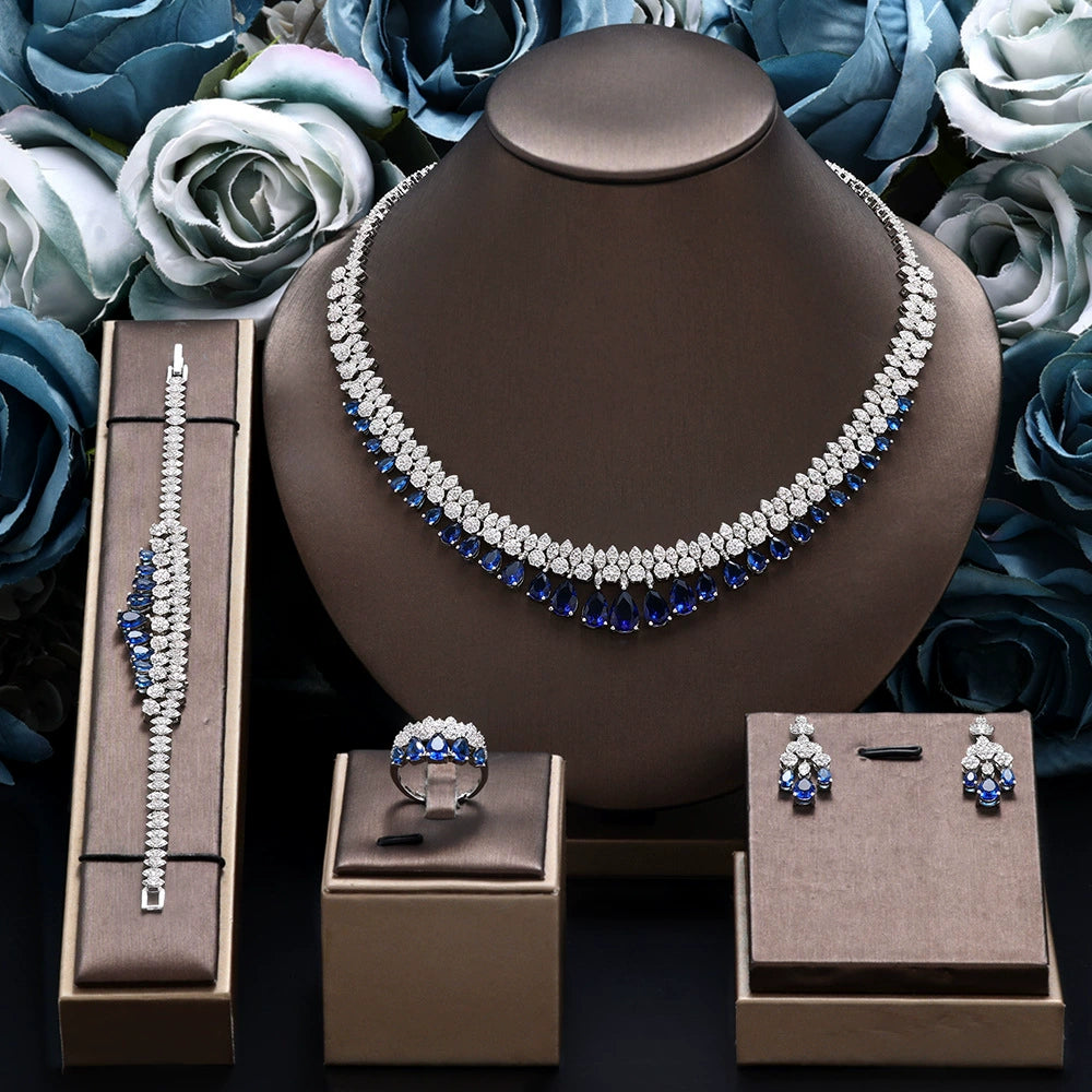 Alevirra Dena Jewelry Set | Alloy with Cubic Zirconia