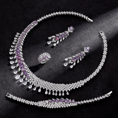 Alevirra Mera Jewelry Set | Alloy with Cubic Zirconia