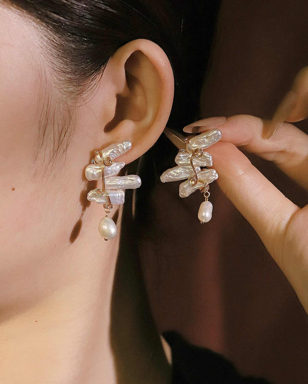 Baroque Pearl Drop Earrings