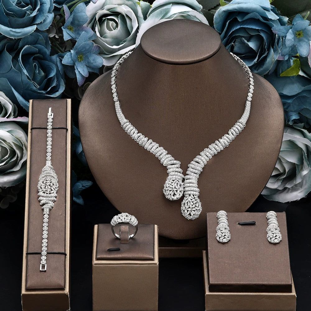 Alevirra Nova Jewelry Set | Alloy with Cubic Zirconia