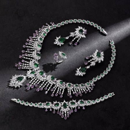 Alevirra Bira Jewelry Set | Alloy with Cubic Zirconia