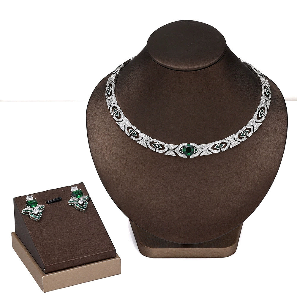 Alevirra Una Jewelry Set | Alloy with Cubic Zirconia