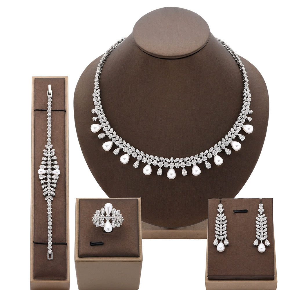 Alevirra Jena Jewelry Set | Alloy with Cubic Zirconia