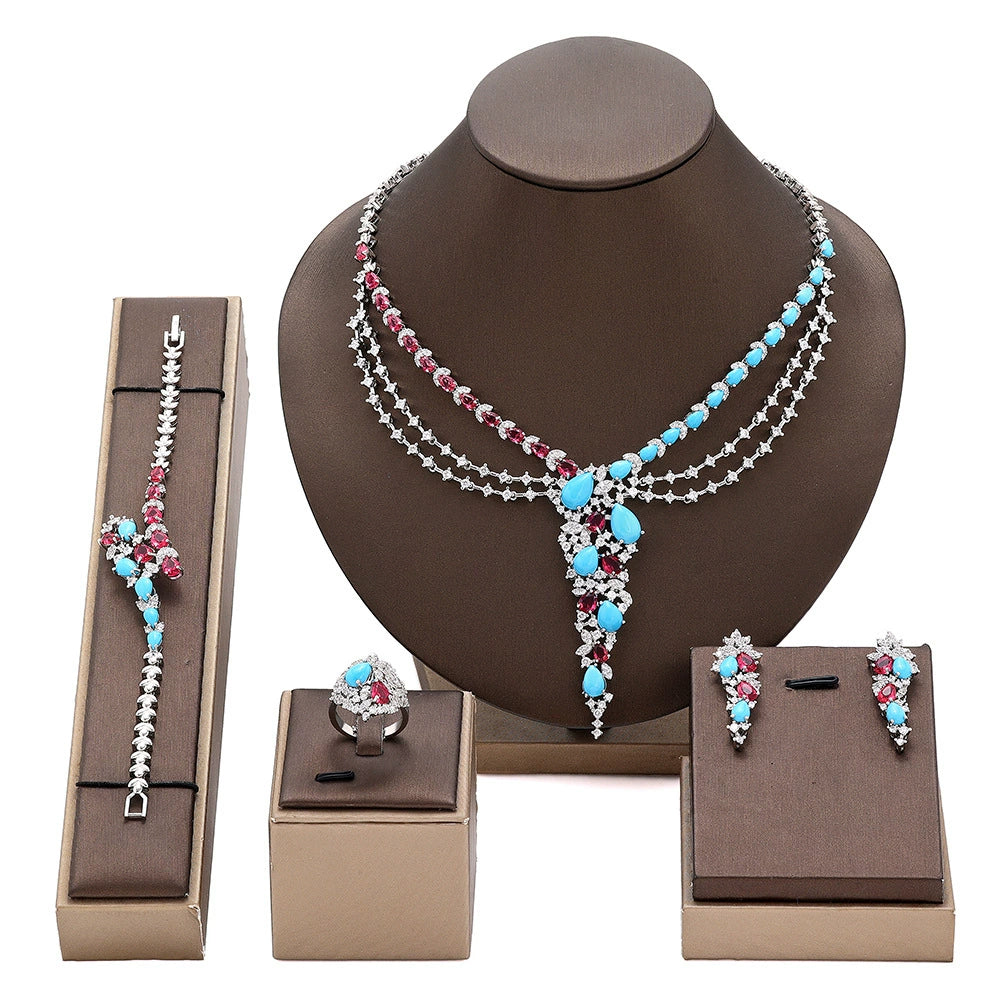 Alevirra Sirah Jewelry Set | Alloy with Cubic Zirconia