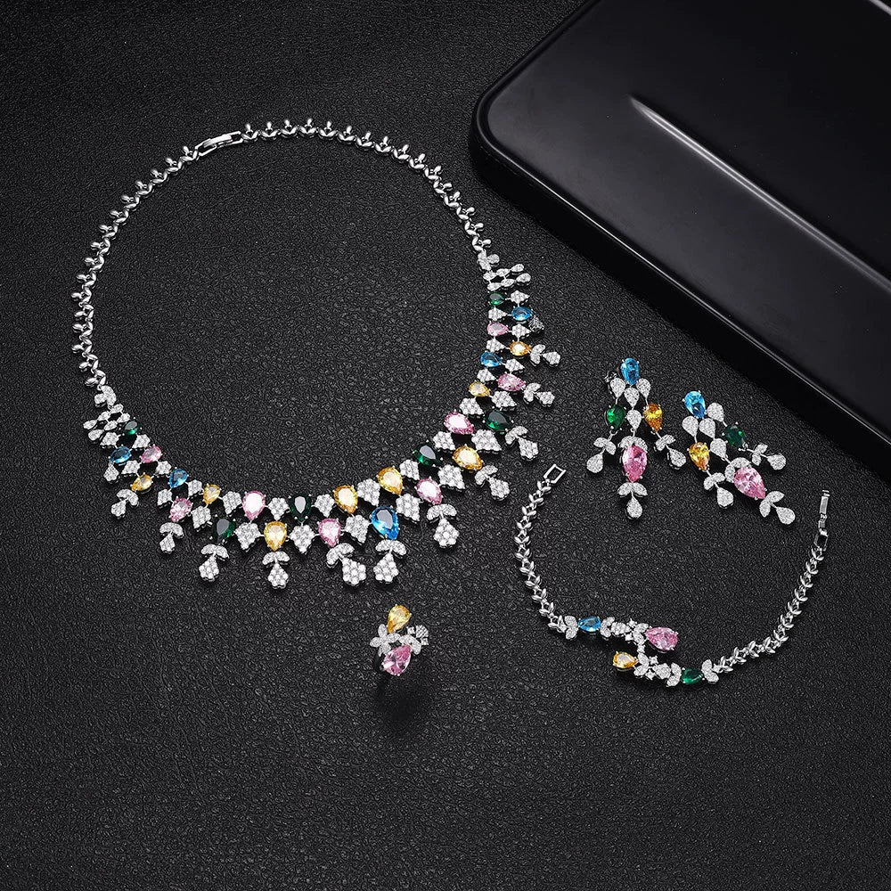 Alevirra Jena Jewelry Set | Alloy with Cubic Zirconia