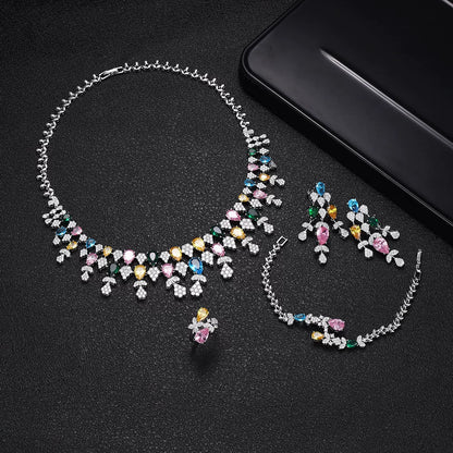 Alevirra Jena Jewelry Set | Alloy with Cubic Zirconia