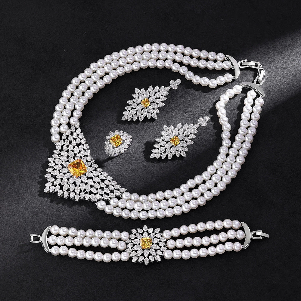 Alevirra Cena Jewelry Set | Alloy with Cubic Zirconia