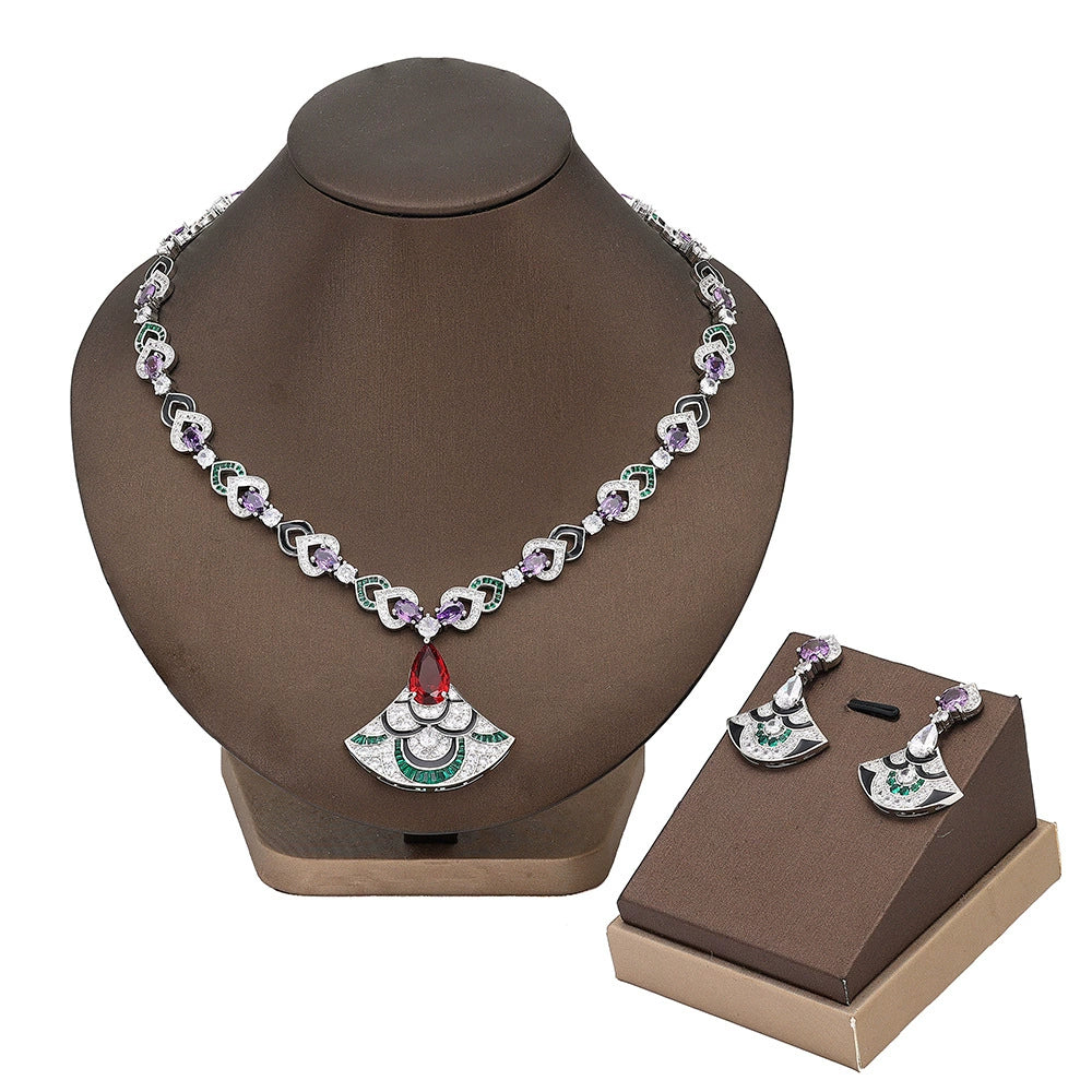 Alevirra Wirah Jewelry Set | Alloy with Cubic Zirconia