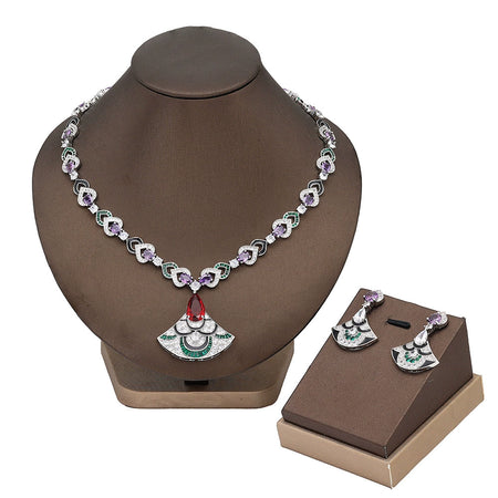 Alevirra Wirah Jewelry Set | Alloy with Cubic Zirconia