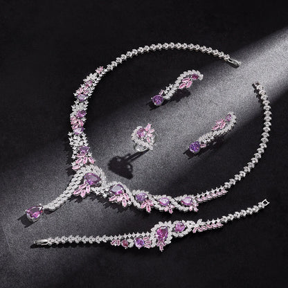 Alevirra Sena Jewelry Set | Alloy with Cubic Zirconia