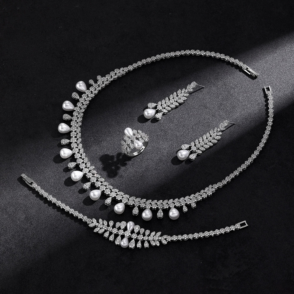 Alevirra Jena Jewelry Set | Alloy with Cubic Zirconia