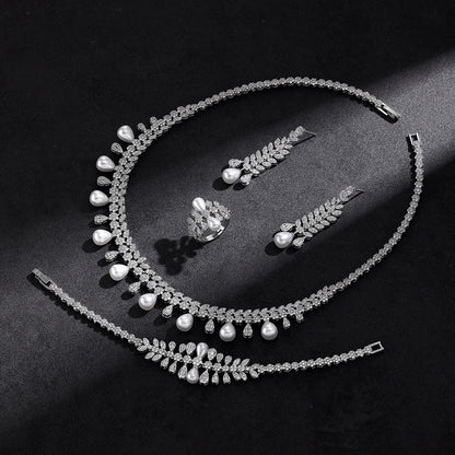 Alevirra Jena Jewelry Set | Alloy with Cubic Zirconia