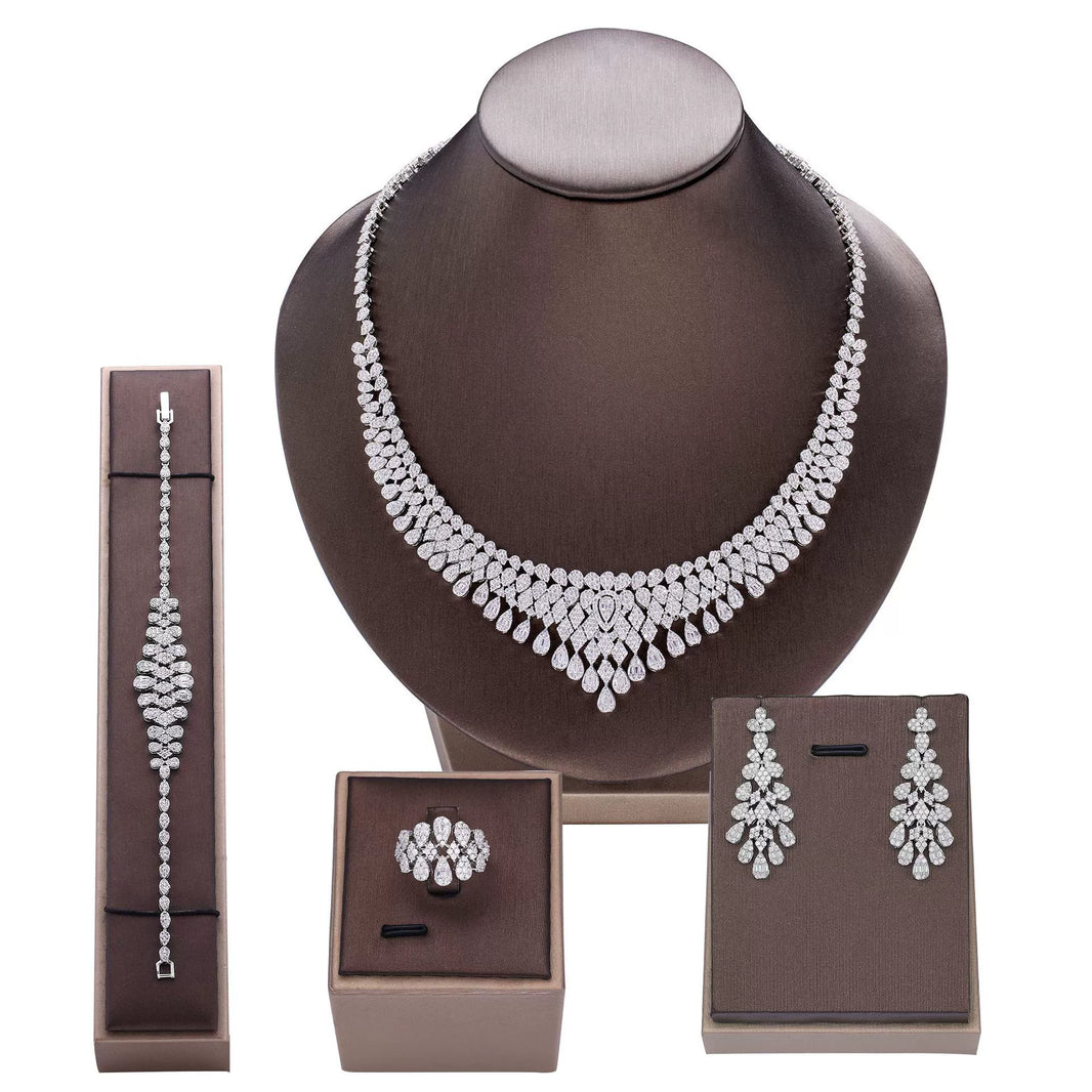 Alevirra Xara Jewelry Set | Alloy with Cubic Zirconia