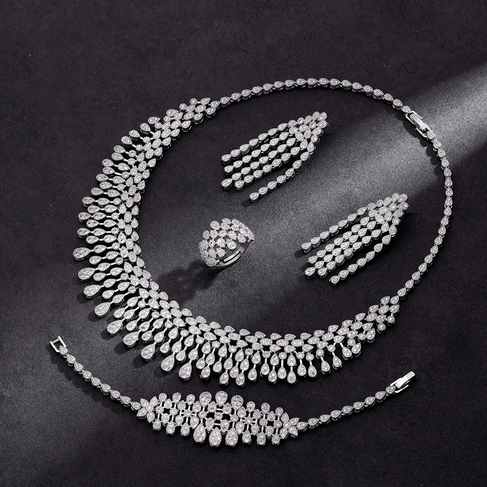 Alevirra Ina Jewelry Set | Alloy with Cubic Zirconia