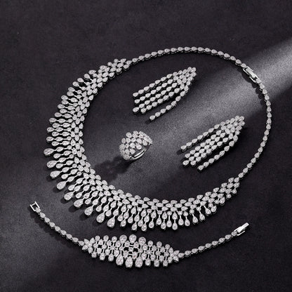 Alevirra Ina Jewelry Set | Alloy with Cubic Zirconia