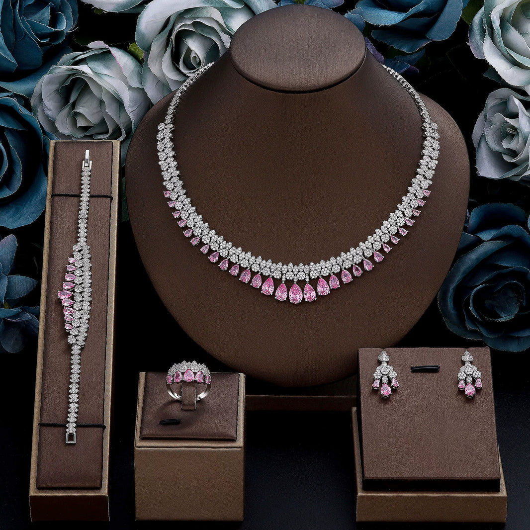 Alevirra Kora Jewelry Set | Alloy with Cubic Zirconia