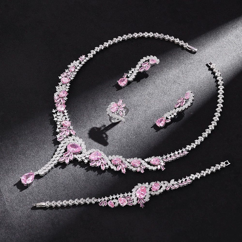Alevirra Sena Jewelry Set | Alloy with Cubic Zirconia