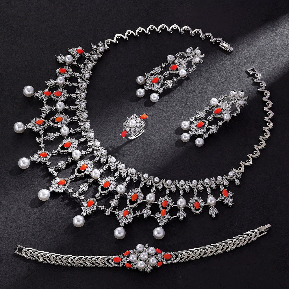 Alevirra Dirah Jewelry Set | Alloy with Cubic Zirconia