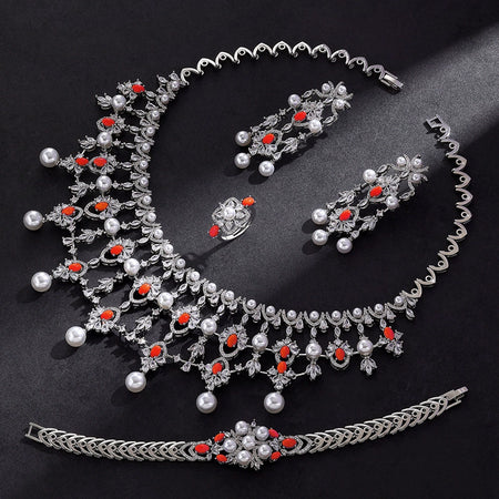 Alevirra Dirah Jewelry Set | Alloy with Cubic Zirconia