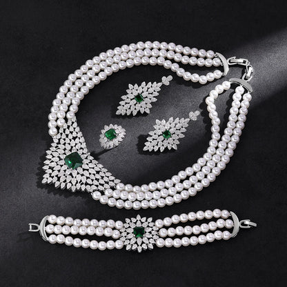 Alevirra Cena Jewelry Set | Alloy with Cubic Zirconia