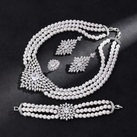 Alevirra Cena Jewelry Set | Alloy with Cubic Zirconia