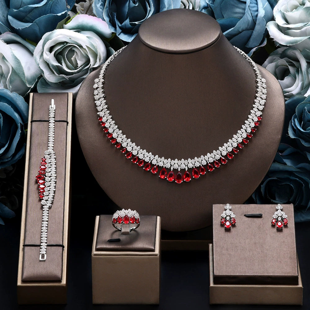 Alevirra Dena Jewelry Set | Alloy with Cubic Zirconia