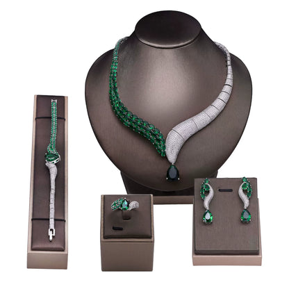 Alevirra Nira Jewelry Set | Alloy with Cubic Zirconia