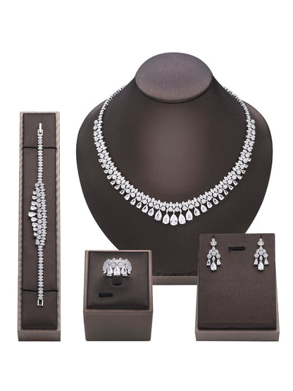 Alevirra Kora Jewelry Set | Alloy with Cubic Zirconia