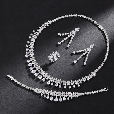 Alevirra Tena Jewelry Set | Alloy with Cubic Zirconia