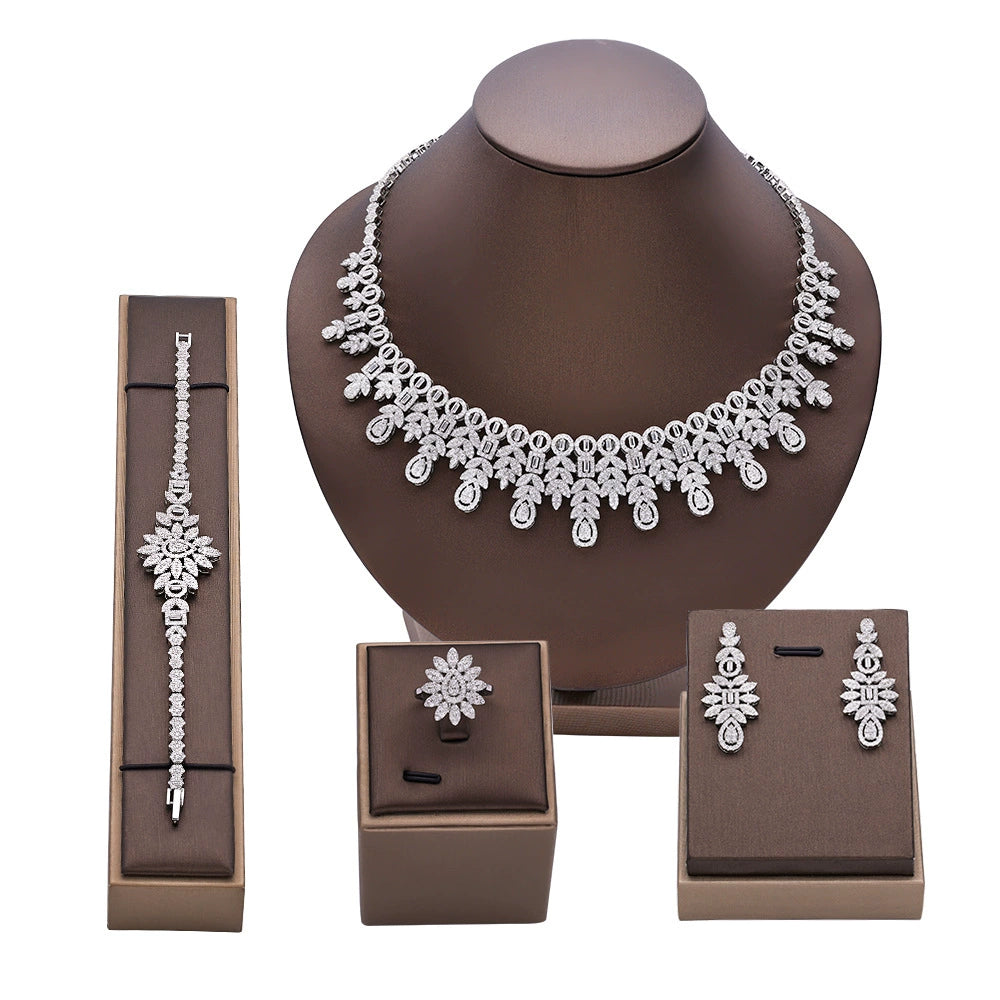 Alevirra Hira Jewelry Set | Alloy with Cubic Zirconia