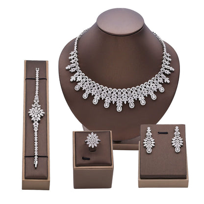 Alevirra Hira Jewelry Set | Alloy with Cubic Zirconia