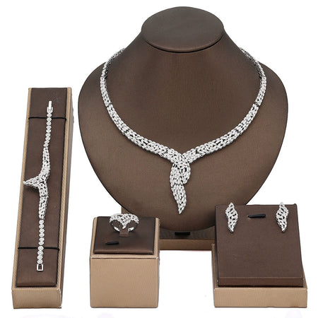 Alevirra Lena Jewelry Set | Alloy with Cubic Zirconia