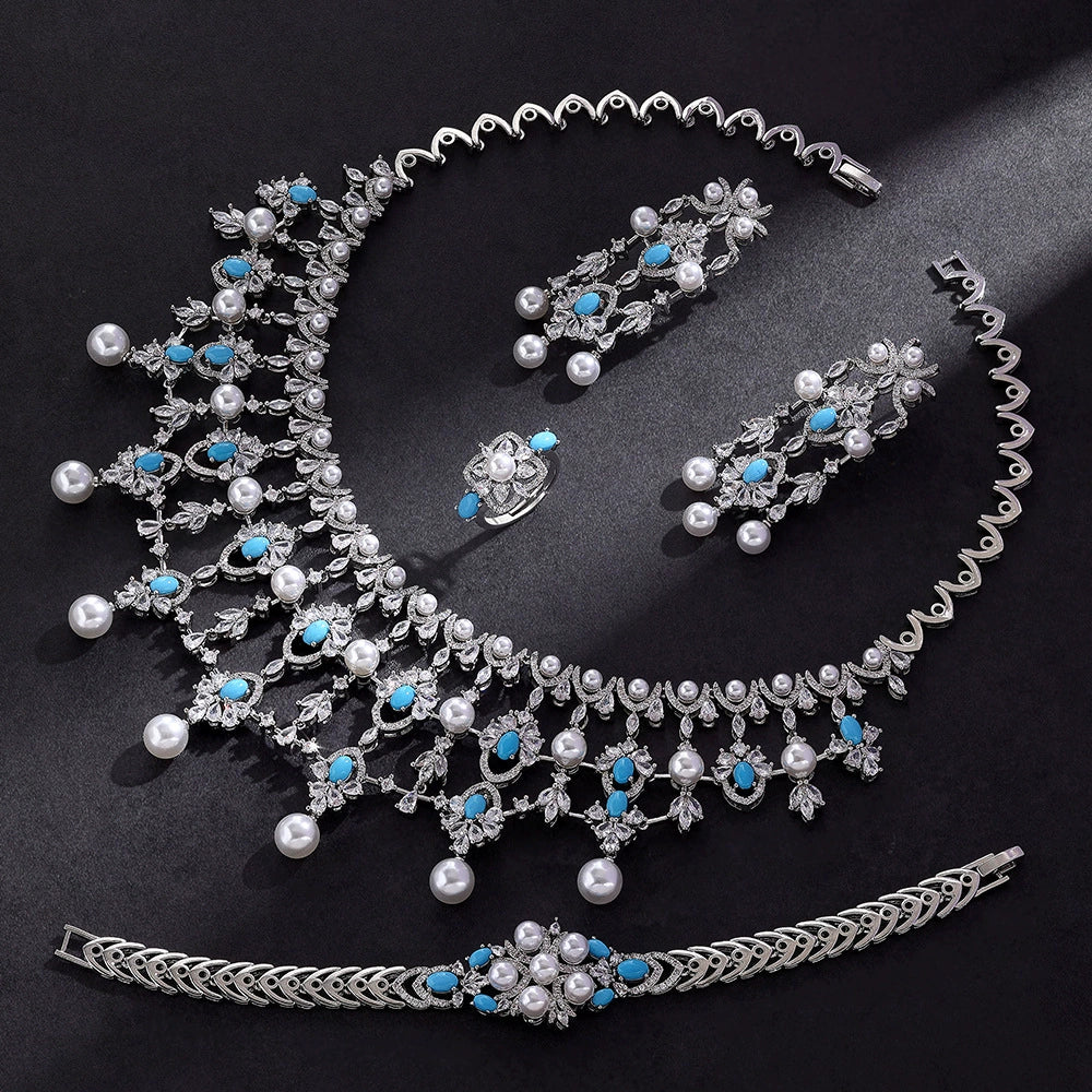 Alevirra Dirah Jewelry Set | Alloy with Cubic Zirconia