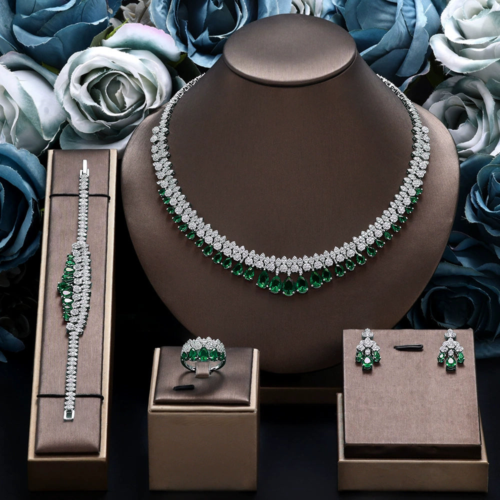 Alevirra Dena Jewelry Set | Alloy with Cubic Zirconia