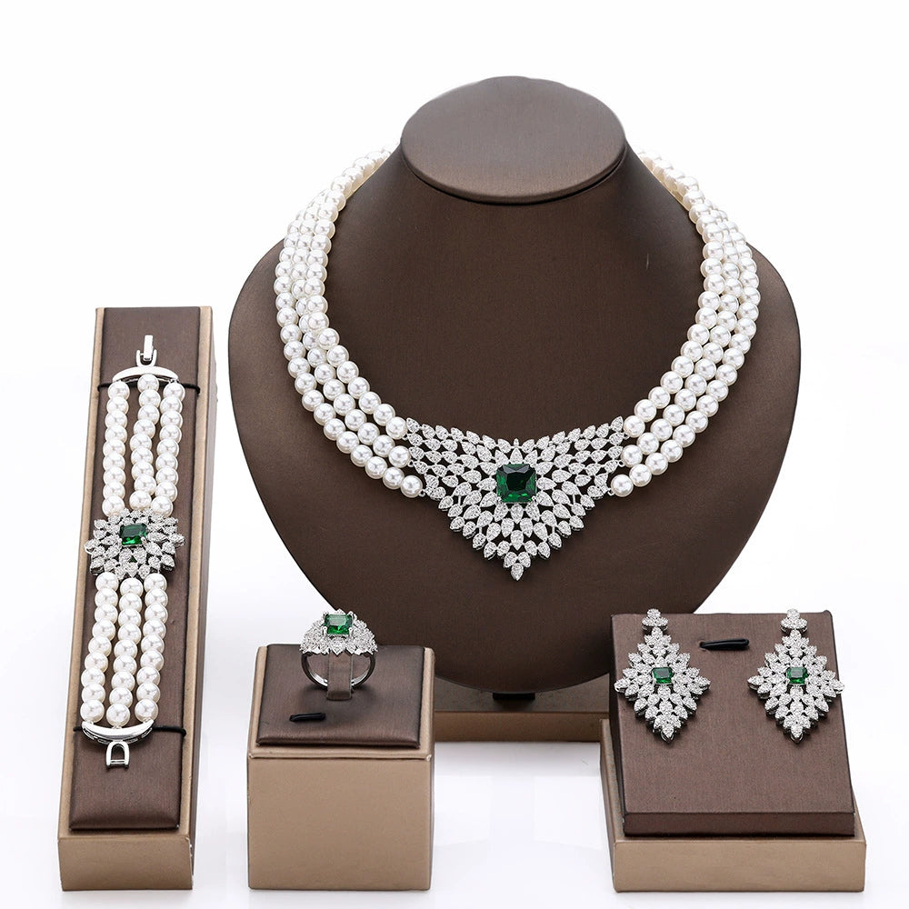 Alevirra Cena Jewelry Set | Alloy with Cubic Zirconia