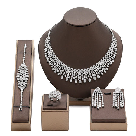 Alevirra Ina Jewelry Set | Alloy with Cubic Zirconia