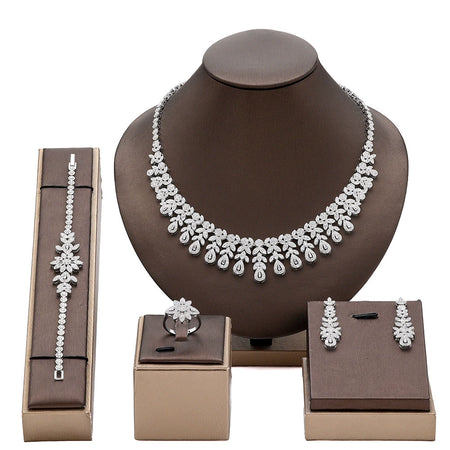 Alevirra Ena Jewelry Set | Alloy with Cubic Zirconia