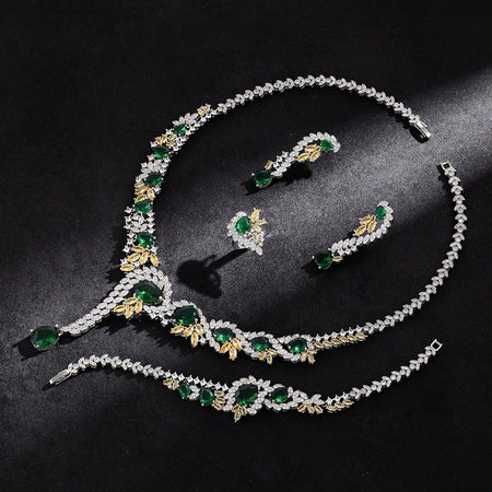Alevirra Sena Jewelry Set | Alloy with Cubic Zirconia
