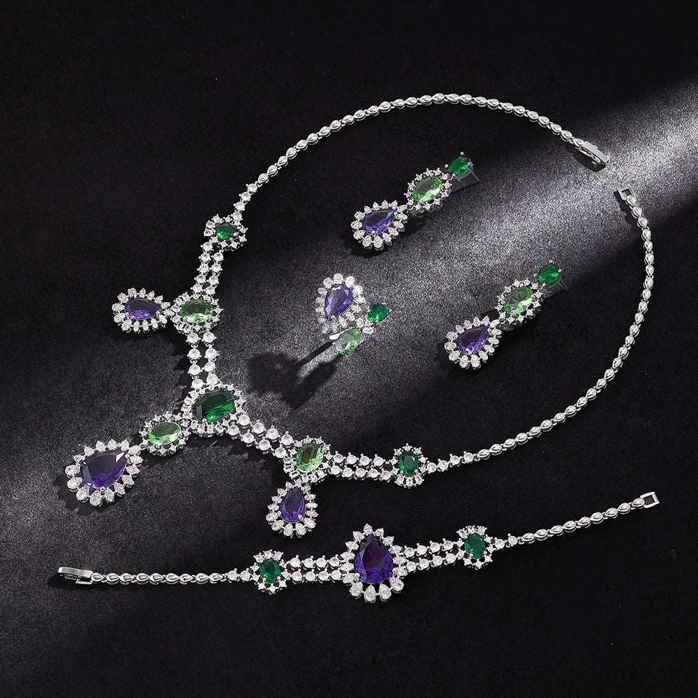 Alevirra Pena Jewelry Set | Alloy with Cubic Zirconia
