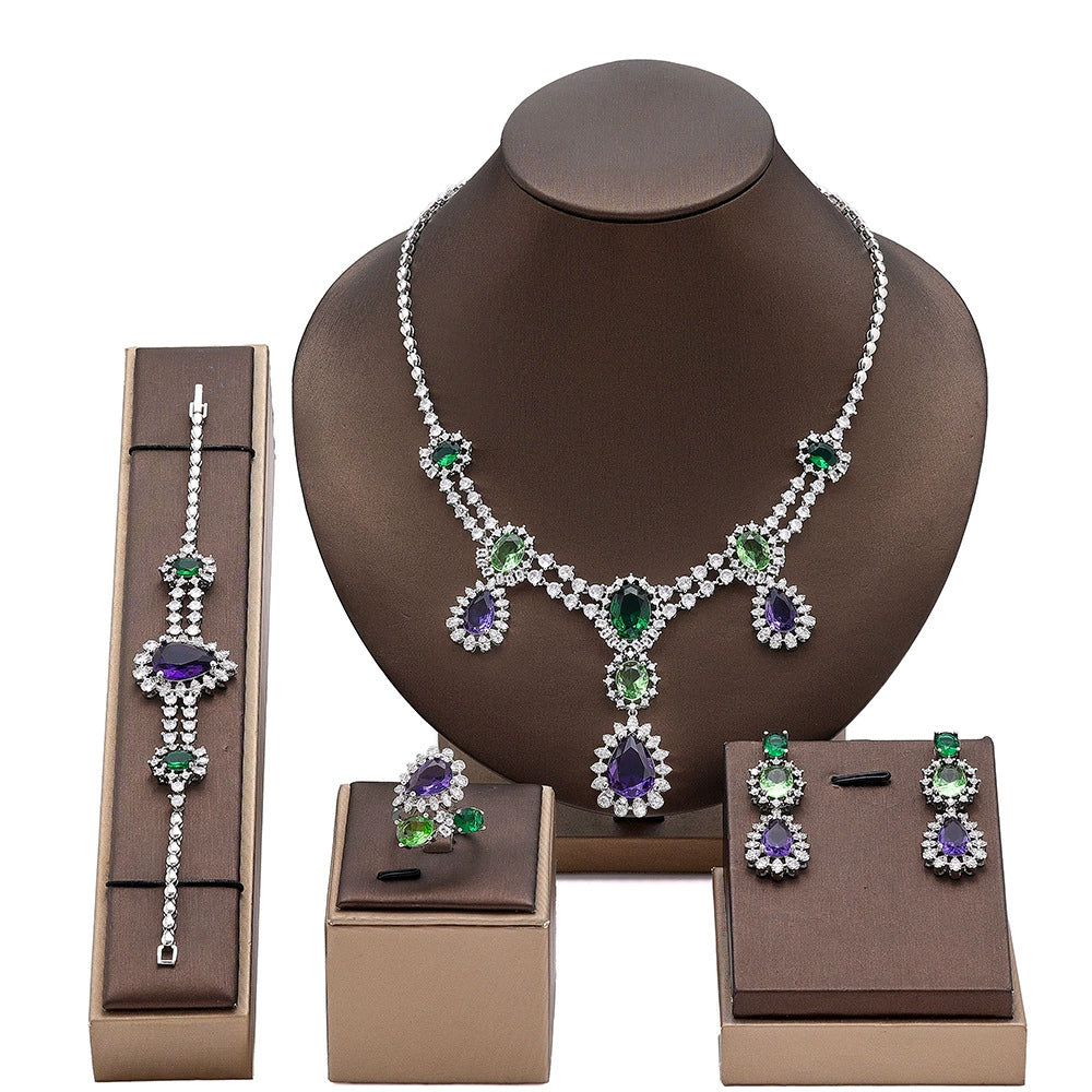 Alevirra Pena Jewelry Set | Alloy with Cubic Zirconia