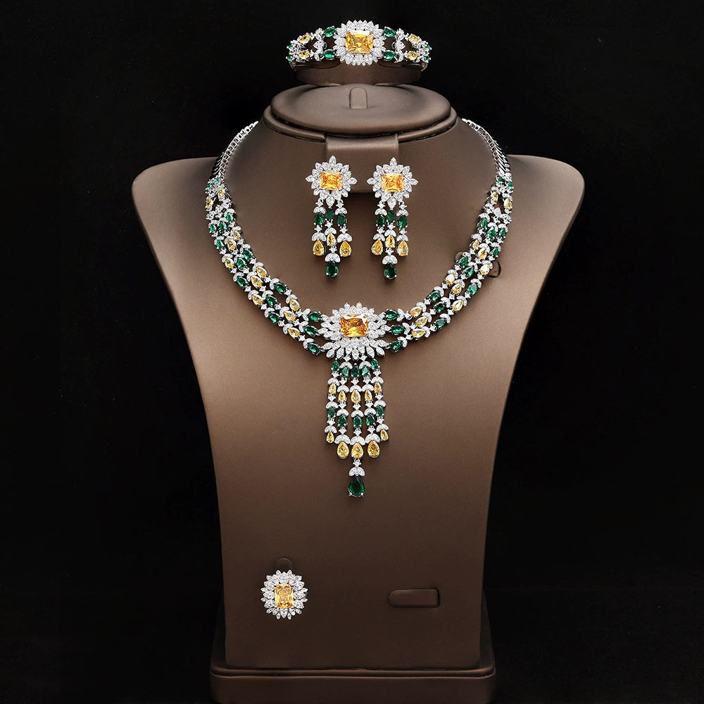 Alevirra Pera Jewelry Set | Alloy with Cubic Zirconia