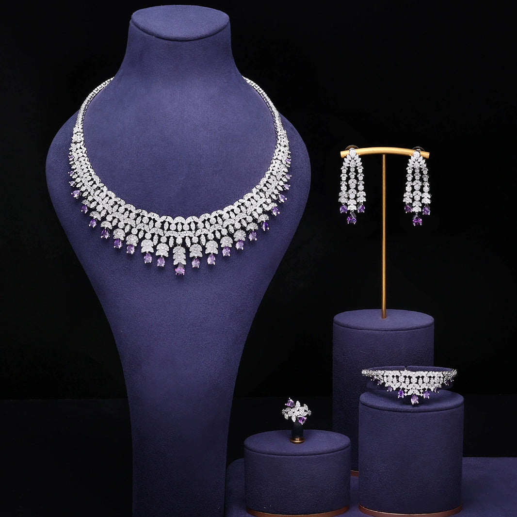 Alevirra Kena Jewelry Set | Alloy with Cubic Zirconia