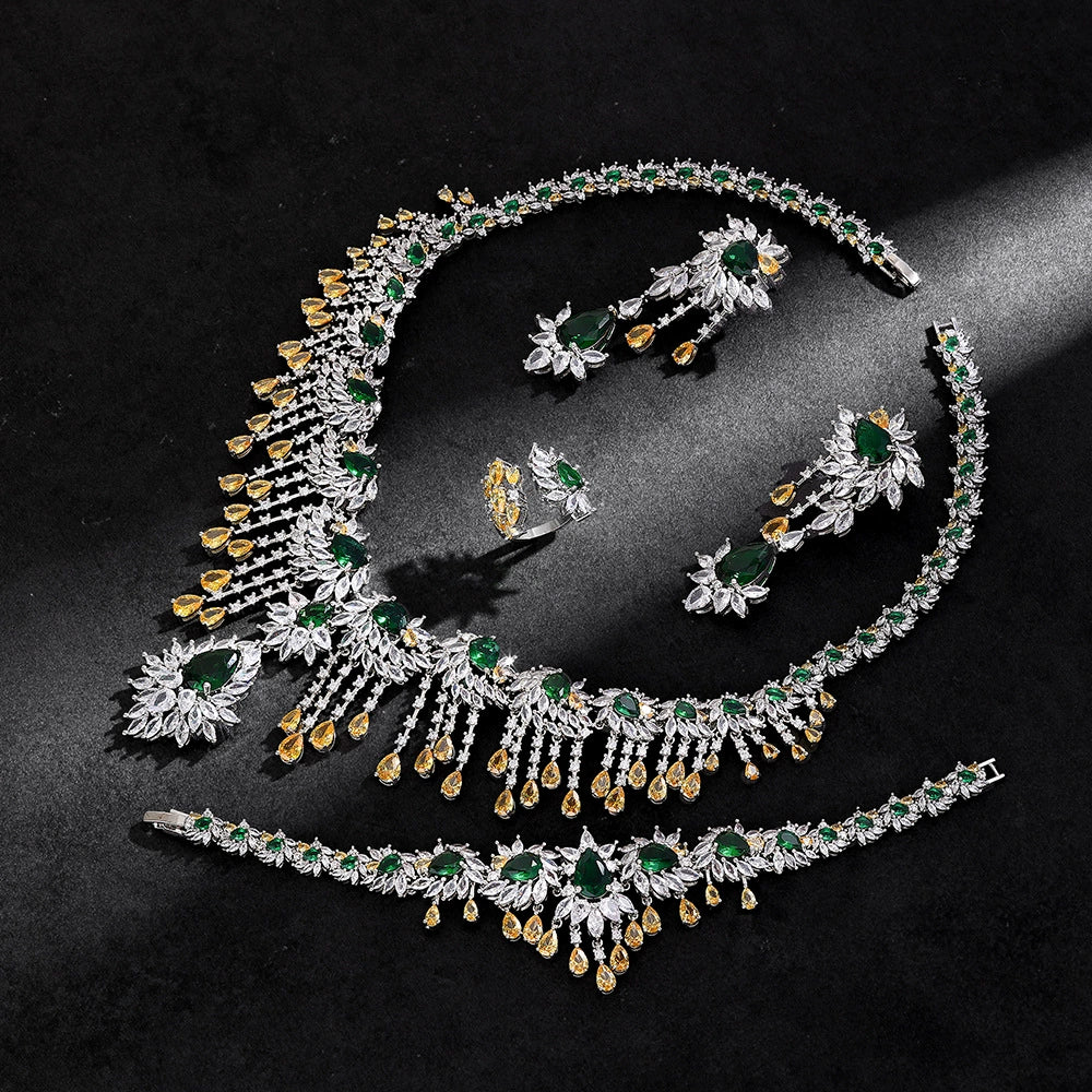 Alevirra Bira Jewelry Set | Alloy with Cubic Zirconia
