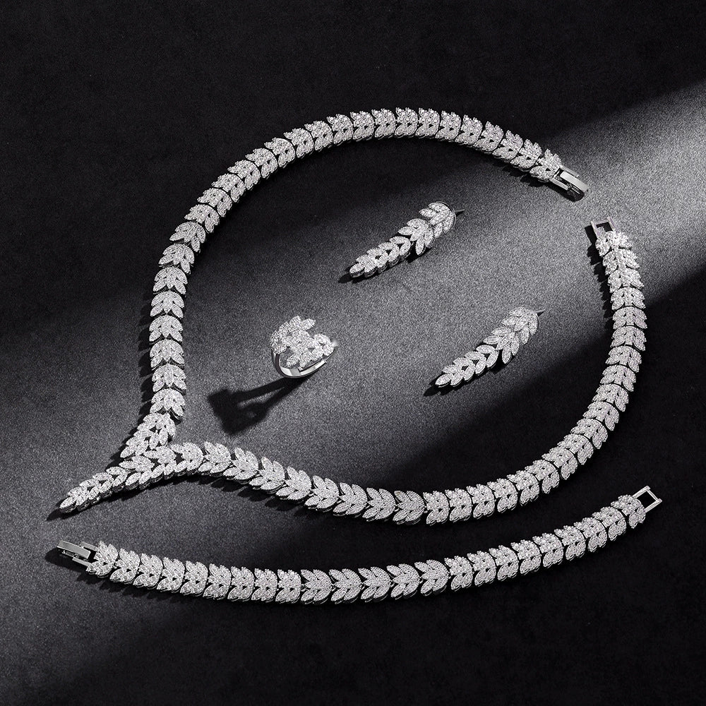Alevirra Fira Jewelry Set | Alloy with Cubic Zirconia