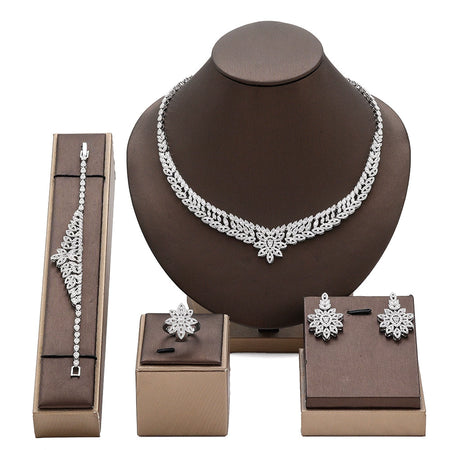 Alevirra Sira Jewelry Set | Alloy with Cubic Zirconia