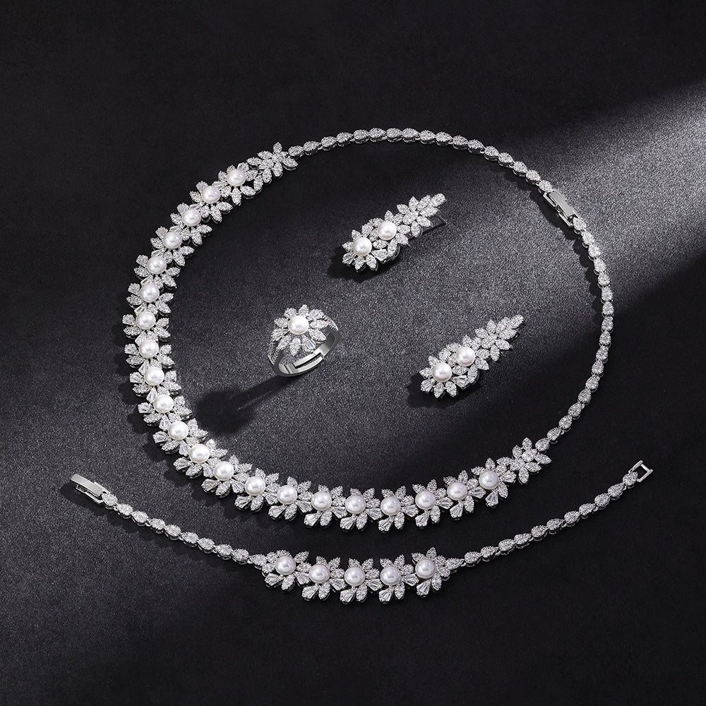 Alevirra Ora Jewelry Set | Alloy with Cubic Zirconia