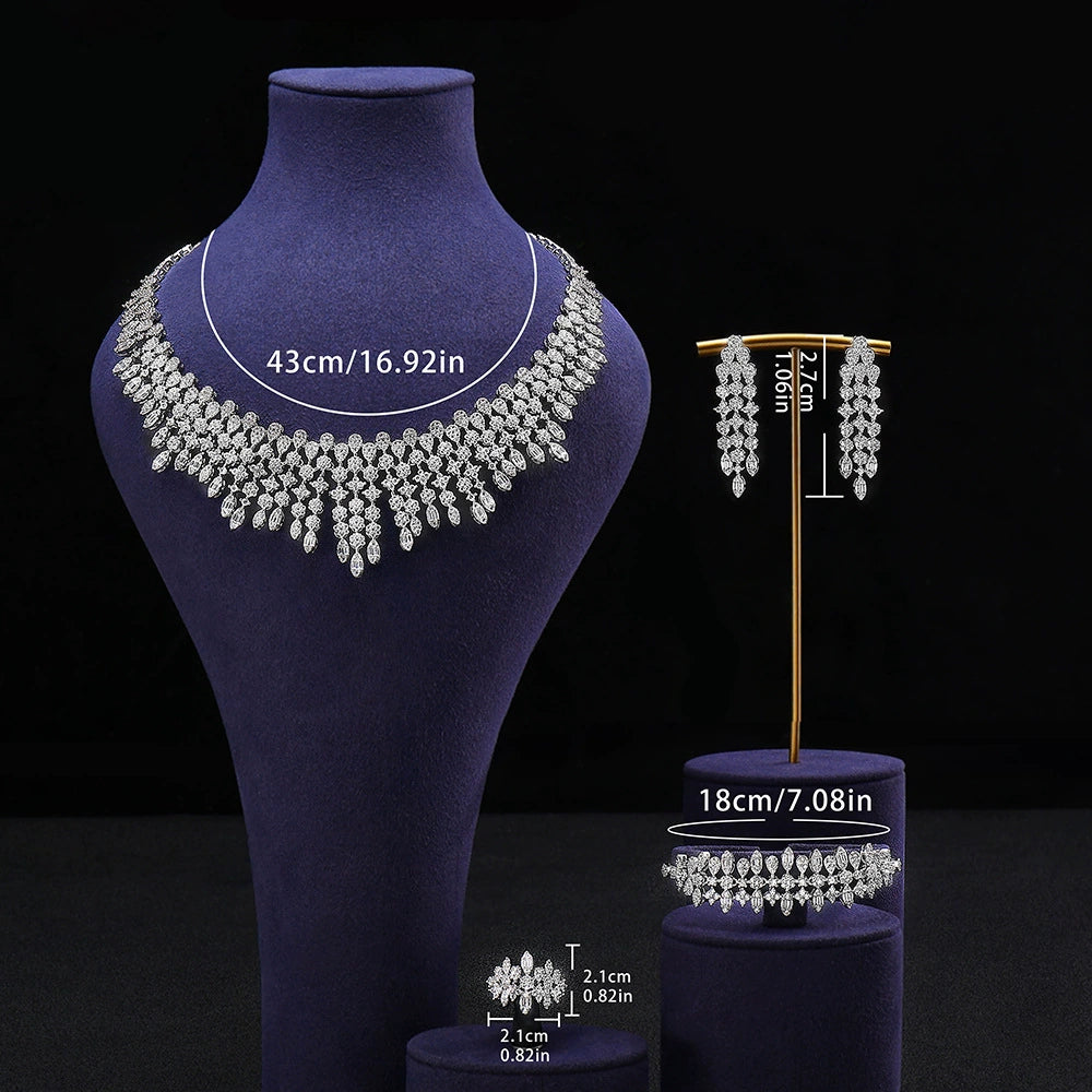 Alevirra Venae Jewelry Set | Alloy with Cubic Zirconia