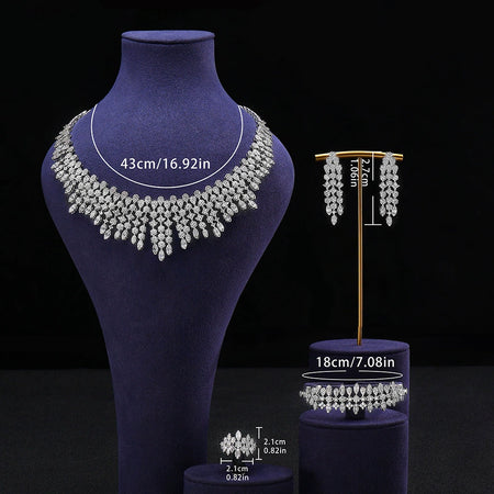 Alevirra Venae Jewelry Set | Alloy with Cubic Zirconia